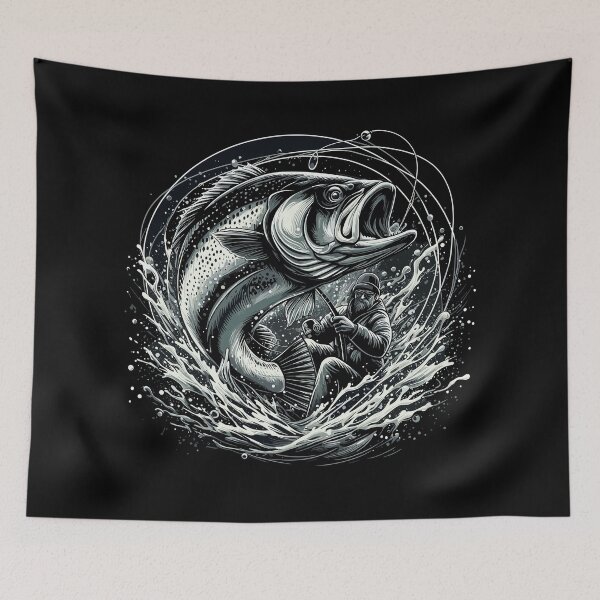 Item preview, Fishing angler dynamic gift designed and sold by Pineapple-Tree.