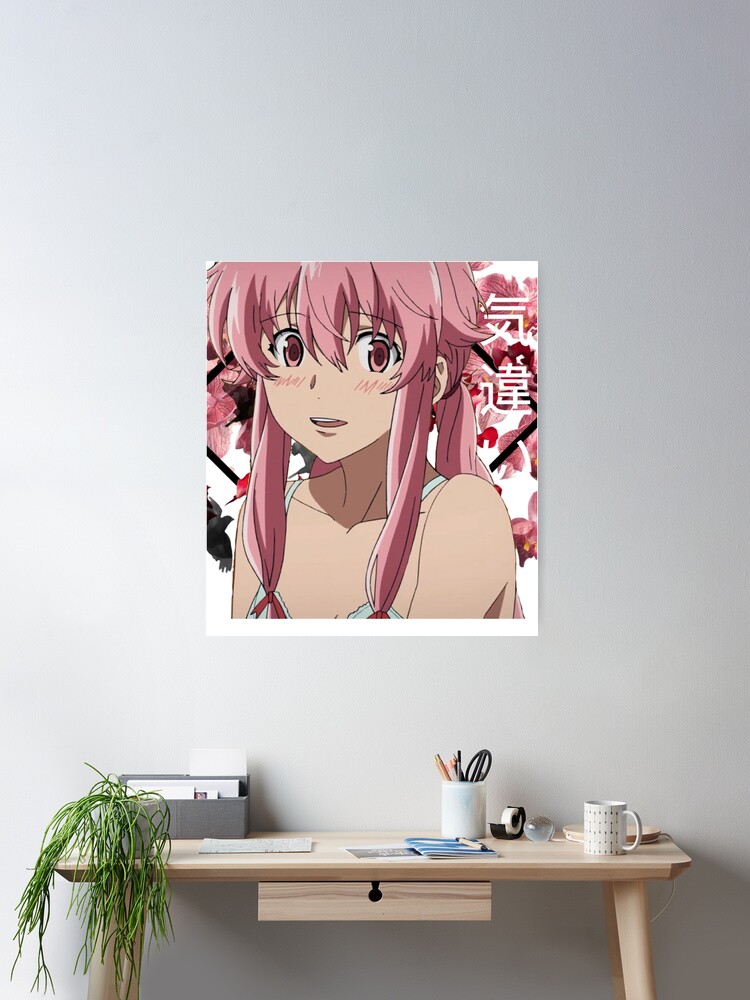 Anime Mirai Nikki Poster Kraft Paper Prints Future Diary Yuno Gasai Vintage  Home Room Cafe Bar Art Wall Decor Aesthetic Painting