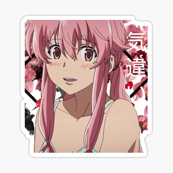 Earlfamily 13cm mirai nikki gasai yuno waifu adesivos de carro