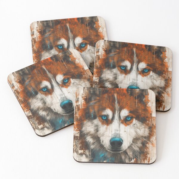 Item preview, Arctic Gaze - Red Siberian Husky Urban Portrait designed and sold by StudiodeBoer.