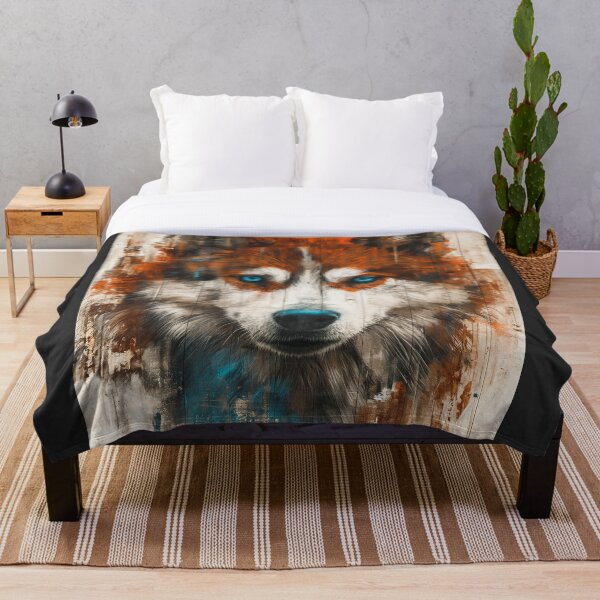 Item preview, Arctic Gaze - Red Siberian Husky Urban Portrait designed and sold by StudiodeBoer.