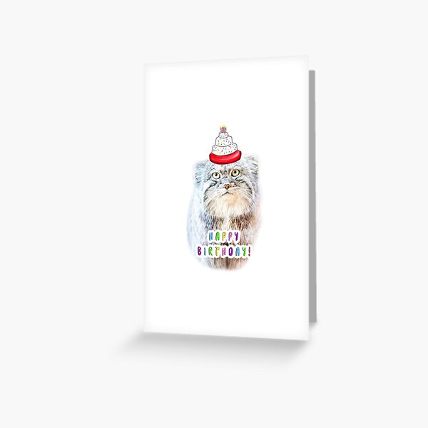 Item preview, Cute Pallas Cat Happy Birthday designed and sold by ep-pandality.