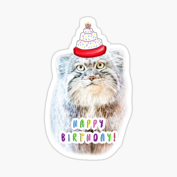 Item preview, Cute Pallas Cat Happy Birthday designed and sold by ep-pandality.