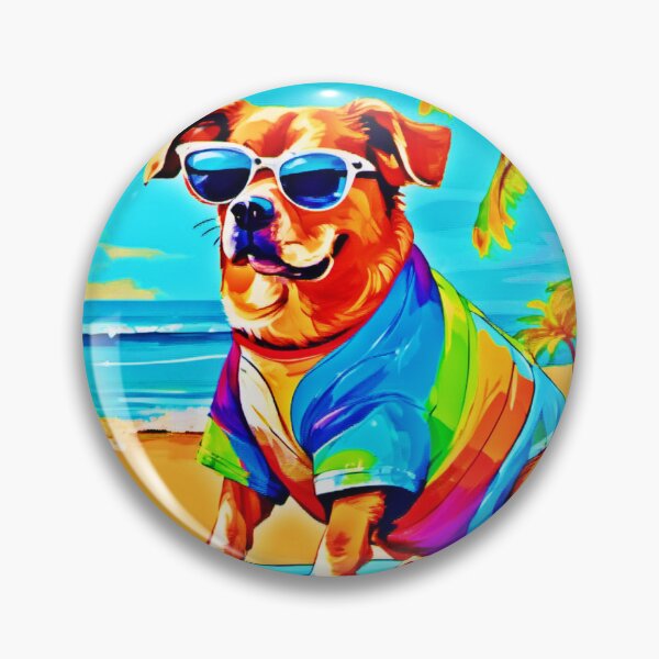 Item preview, Beachside Pup: Surfing Charm designed and sold by Health And Fitness Posts e-Store.
