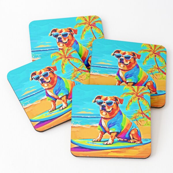 Item preview, Beachside Pup: Surfing Charm designed and sold by Health And Fitness Posts e-Store.