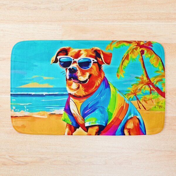 Item preview, Beachside Pup: Surfing Charm designed and sold by Health And Fitness Posts e-Store.