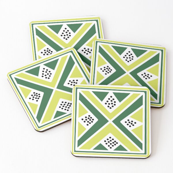 Item preview, African ethnic tribal bogolan green designed and sold by Wolagno.