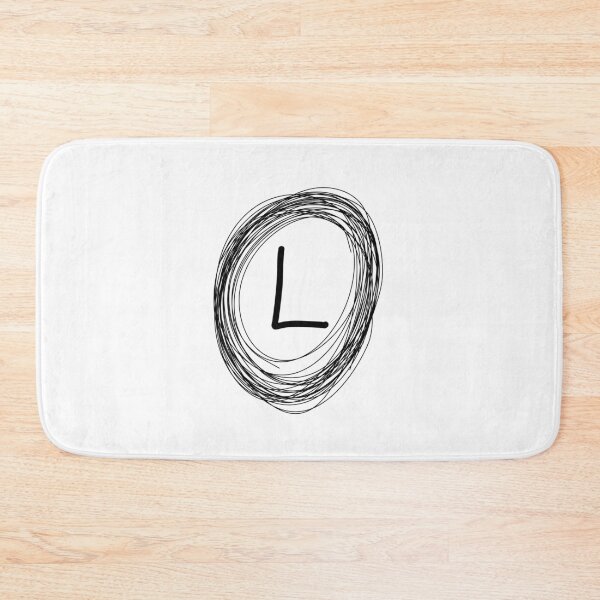 Item preview, L circle frame initial monogram designed and sold by Words-Artist.