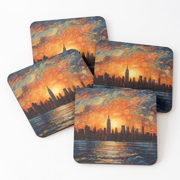 Item preview, New York skylight at sunset designed and sold by DigiArtbyKeith.