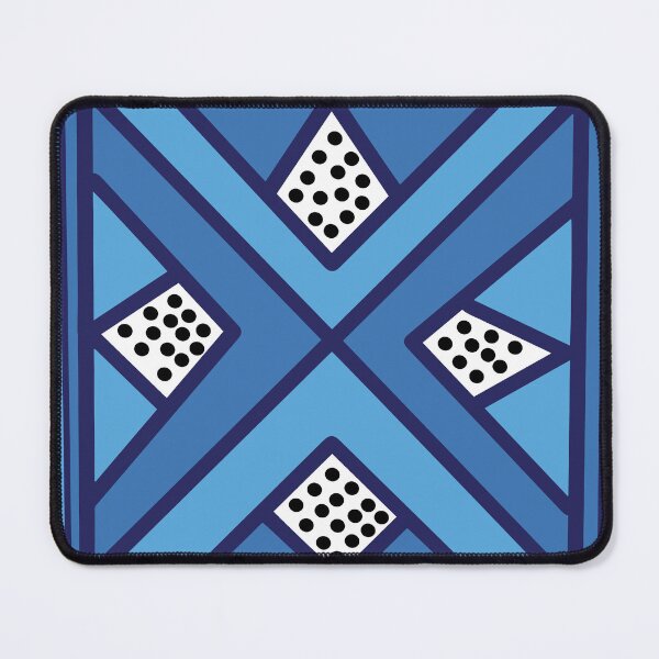 Item preview, Bogolan African pattern blue designed and sold by Wolagno.