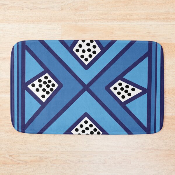 Item preview, Bogolan African pattern blue designed and sold by Wolagno.