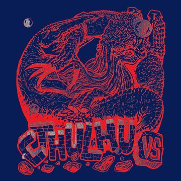 Artwork thumbnail, Cthulhu vs Mosasaur RED Variant by FBWashington