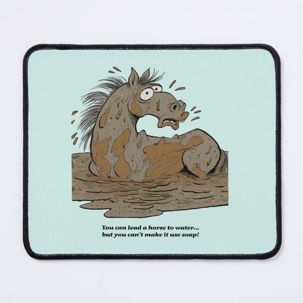 Item preview, Cartoon of Horse bathing in Mud designed and sold by SomeGuyLou.