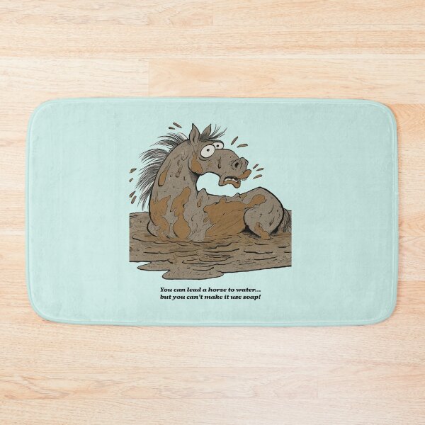 Item preview, Cartoon of Horse bathing in Mud designed and sold by SomeGuyLou.