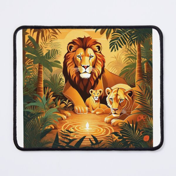 Item preview, Regal Magnificence: The Lion Ruler's Wilderness Orchestra - Computerized Workmanship Print designed and sold by AtoZStore12.