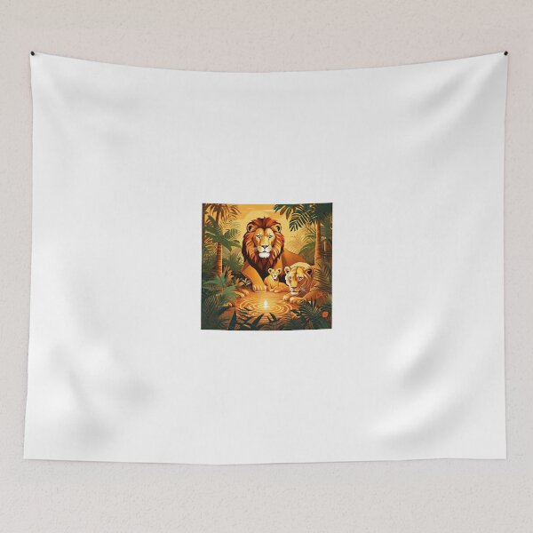 Item preview, Regal Magnificence: The Lion Ruler's Wilderness Orchestra - Computerized Workmanship Print designed and sold by AtoZStore12.