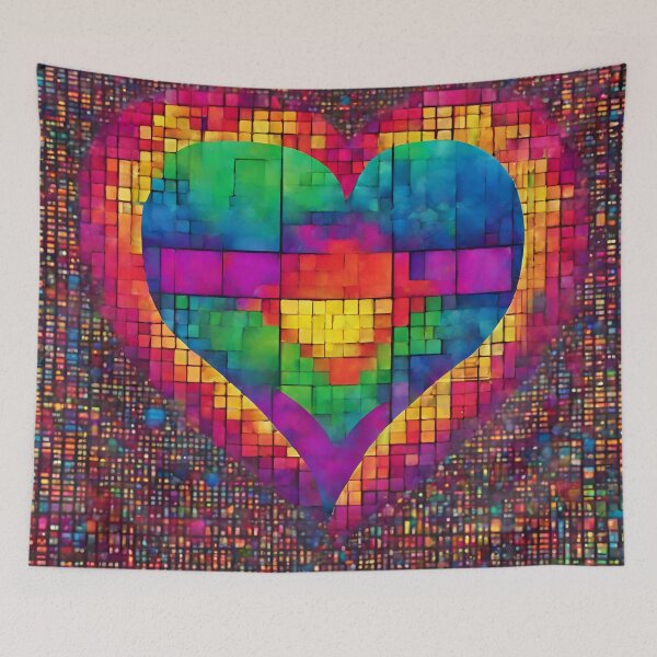Item preview, Colored rainbow heart designed and sold by MyCraftForYOU.
