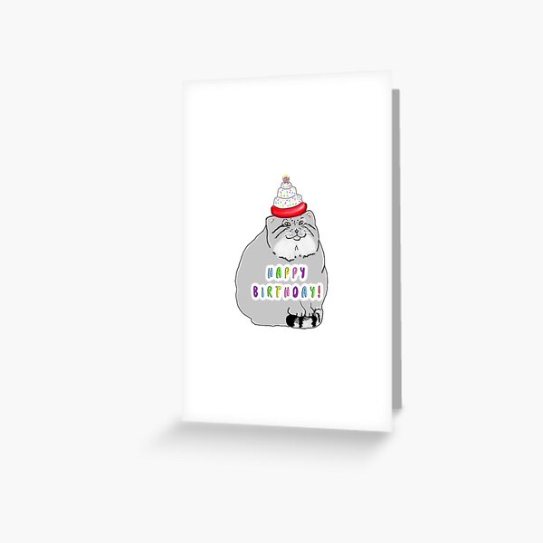 Item preview, Pallas Cat Happy Birthday designed and sold by ep-pandality.