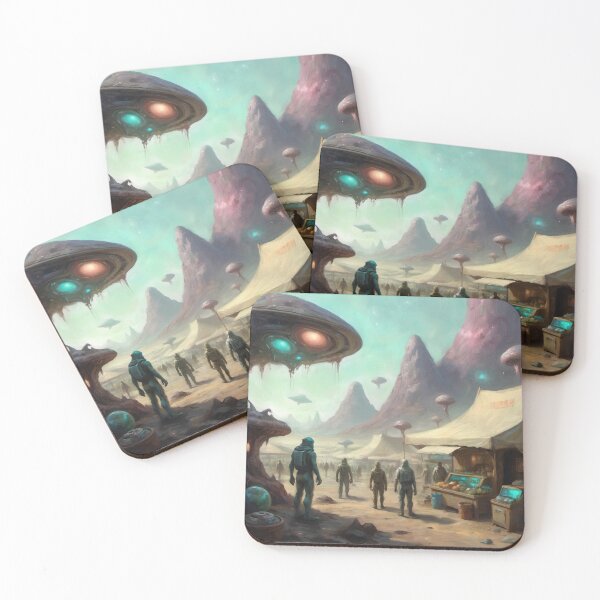 Item preview, Alien Village designed and sold by byteoncanvas.