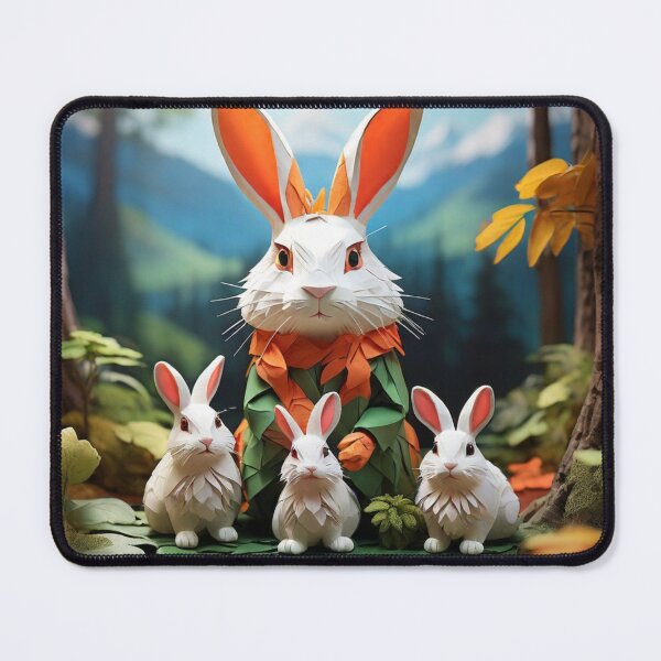 Item preview, 3D Paper Rabbit Family  designed and sold by Queeneline.