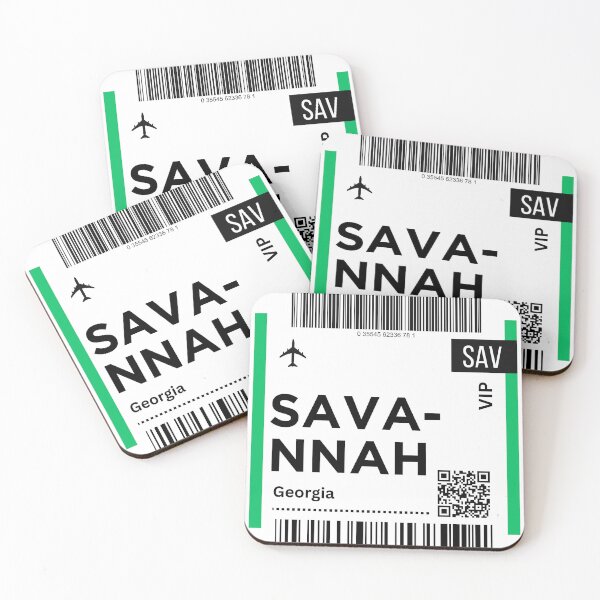Item preview, Savannah, Georgia Airplane Boarding Pass designed and sold by RoamInk.
