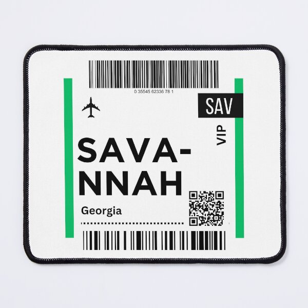 Item preview, Savannah, Georgia Airplane Boarding Pass designed and sold by RoamInk.