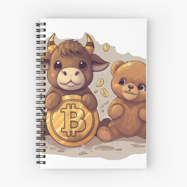 Artikelvorschau, Friedliche Koexistenz: Bitcoin verbindet Baby Bulle und Bärchen entworfen und verkauft von Kluckies.