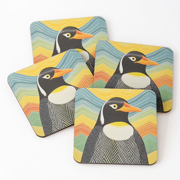 Item preview, Penguin Colorful Background designed and sold by EnchantArtCo.