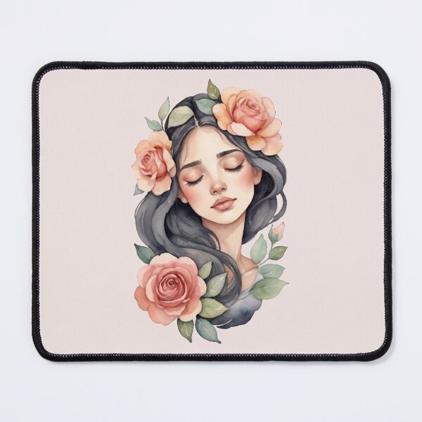 Item preview, Flower Maiden Watercolor designed and sold by TheLilacBat.