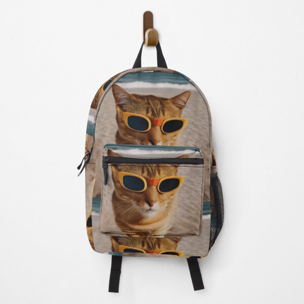Item preview, A Tabby Cat On The Beach Wearing Sunglasses designed and sold by Paw's Arts.