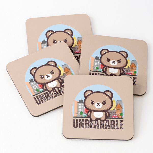 Item preview, Unbearable | Cute but Angry Bear in City Traffic designed and sold by Kimochi-Shop.