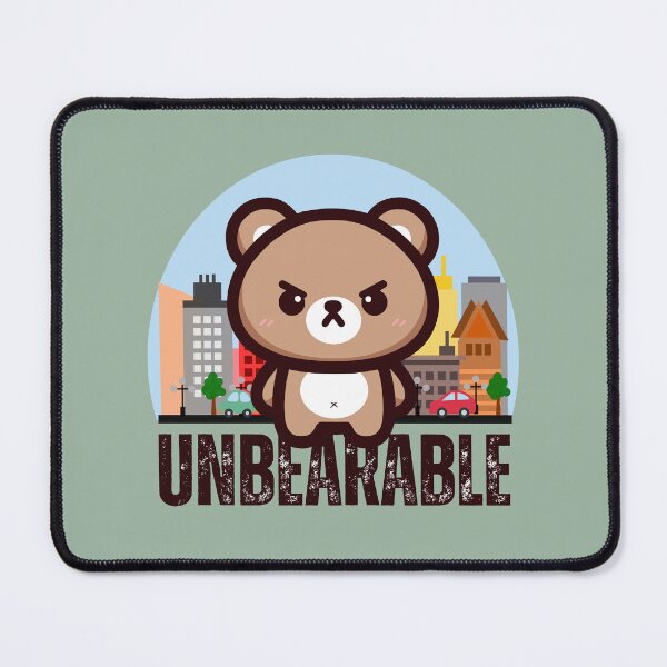 Item preview, Unbearable | Cute but Angry Bear in City Traffic designed and sold by Kimochi-Shop.