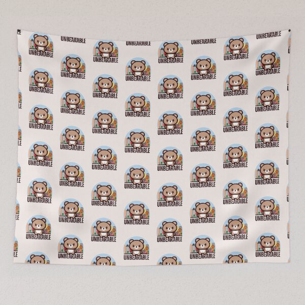 Item preview, Unbearable | Cute but Angry Bear in City Traffic designed and sold by Kimochi-Shop.