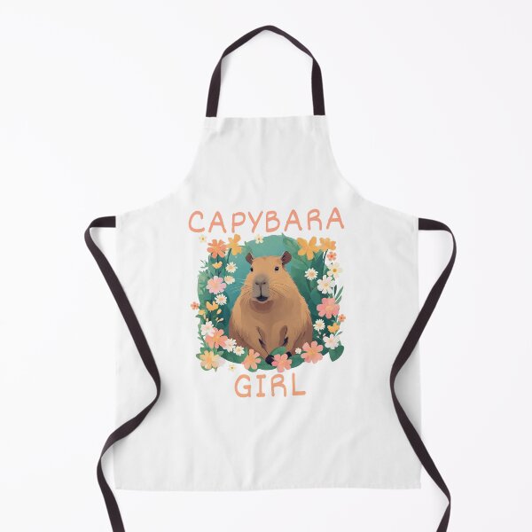 Item preview, Capybara Girl Cute Flowers designed and sold by gillys.