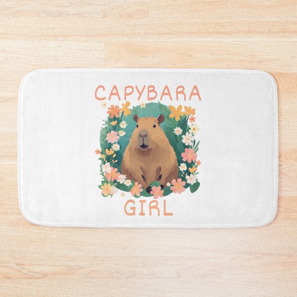 Item preview, Capybara Girl Cute Flowers designed and sold by gillys.
