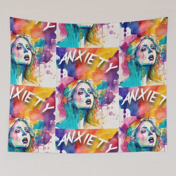 Item preview, Chromatic Chaos: Rainbow Portrait of Anxiety designed and sold by MillennialVibe.