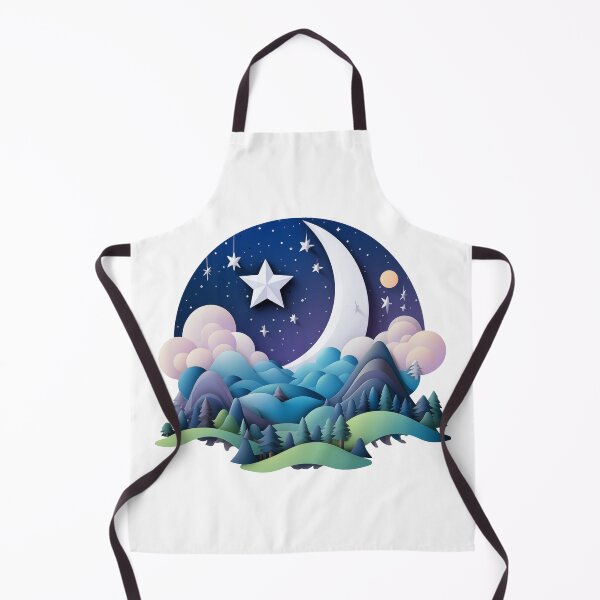 Item preview, Star and Moon 3D Landscape, Starry Night Mountains, Children's Storybook designed and sold by TyGuySupply.