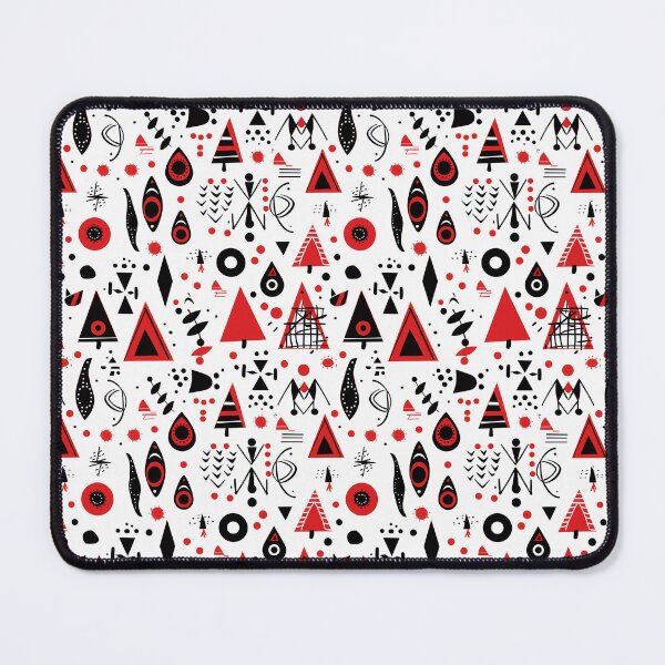 Item preview, black and red geometric shapes on white background designed and sold by YeKnot.