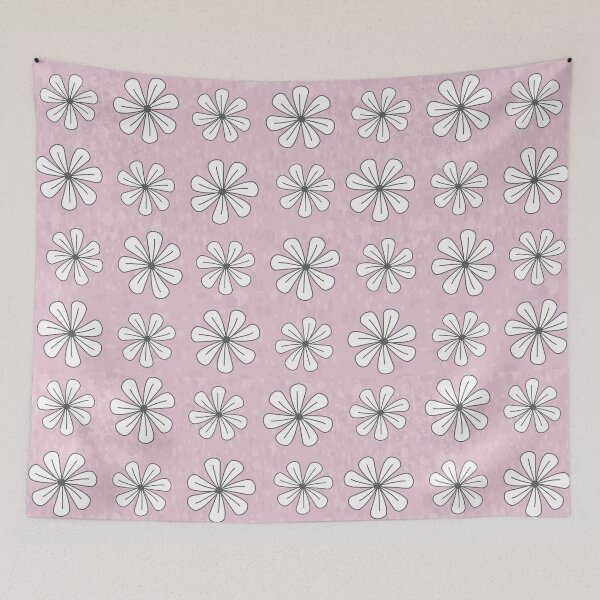Item preview, White Flowers Pink Background designed and sold by CarlaBaremb.
