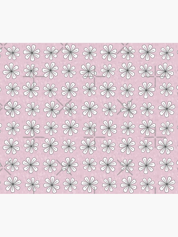 Thumbnail 2 of 2, Duvet Cover, White Flowers Pink Background designed and sold by CarlaBaremb.