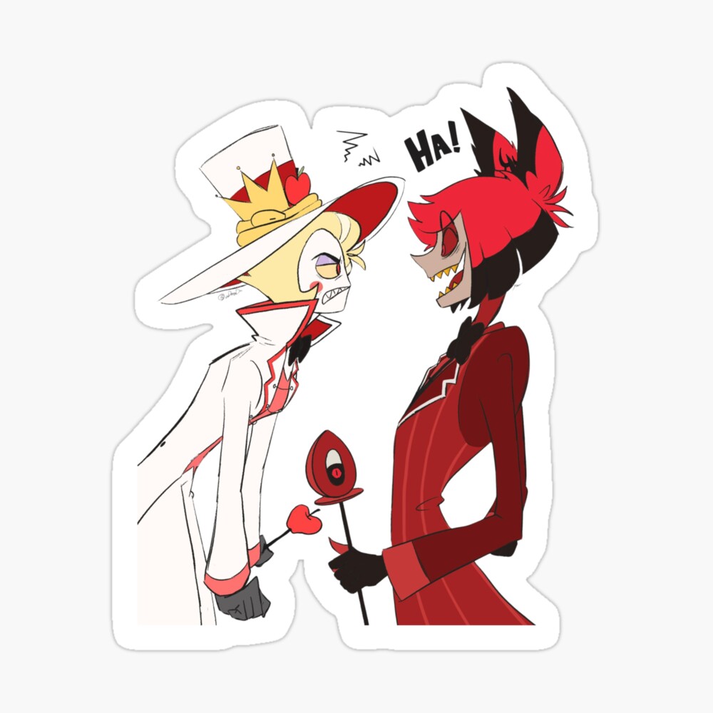 Charlastor Alastor Lucifer Hazbin Hotel Sticker Tshirt 