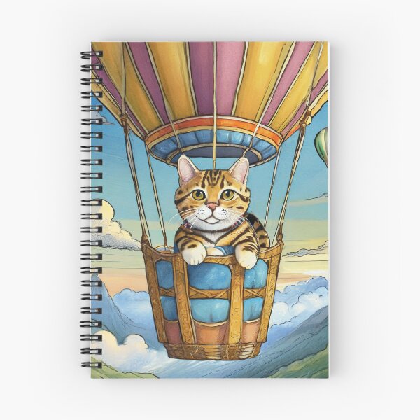 Item preview, Whimsy Hot-Air Balloonist Adorable Kitty designed and sold by omerfdln34.