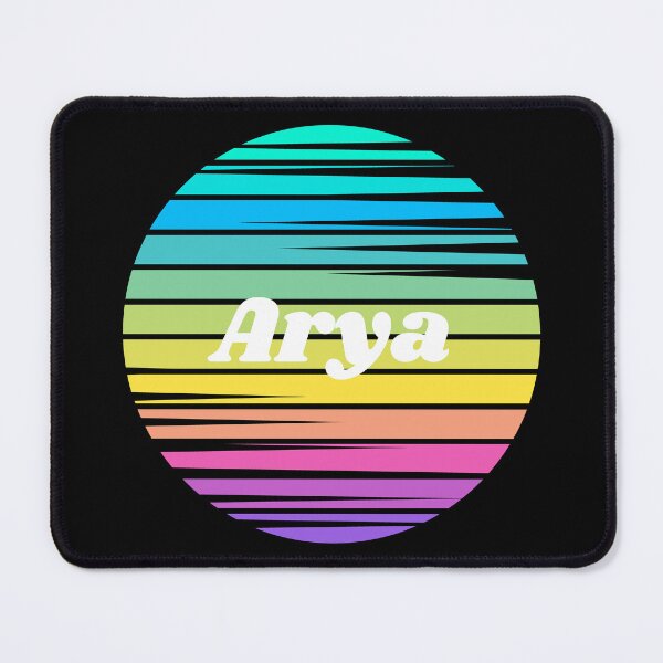 Item preview, Arya | Arya Colorful Name | Sunset Beach | Cool Names | Stripes designed and sold by ShroomMagic.