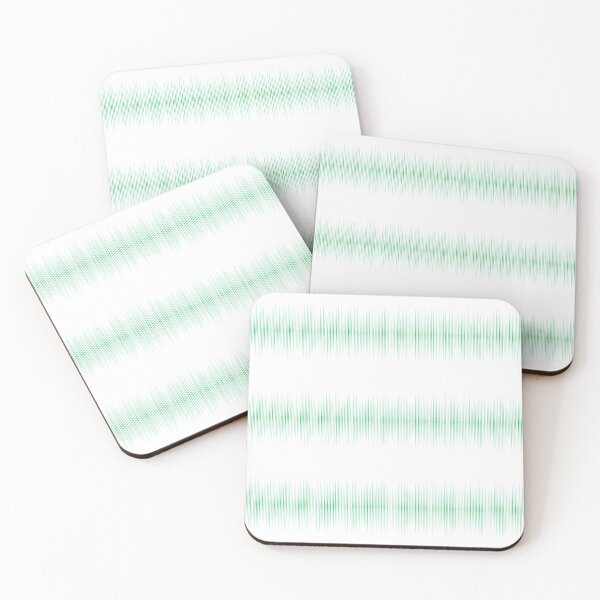 Item preview, Green stripes of music in psychedelic style designed and sold by Inspyralia.