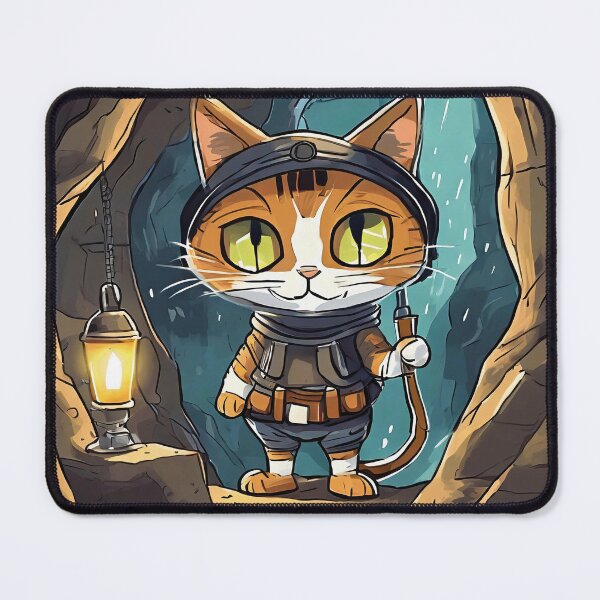 Item preview, Cave Cat Delving Depths designed and sold by omerfdln34.