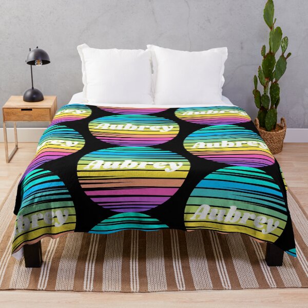 Item preview, Aubrey | Aubrey Colorful Name | Sunset Beach | Cool Names | Stripes designed and sold by ShroomMagic.