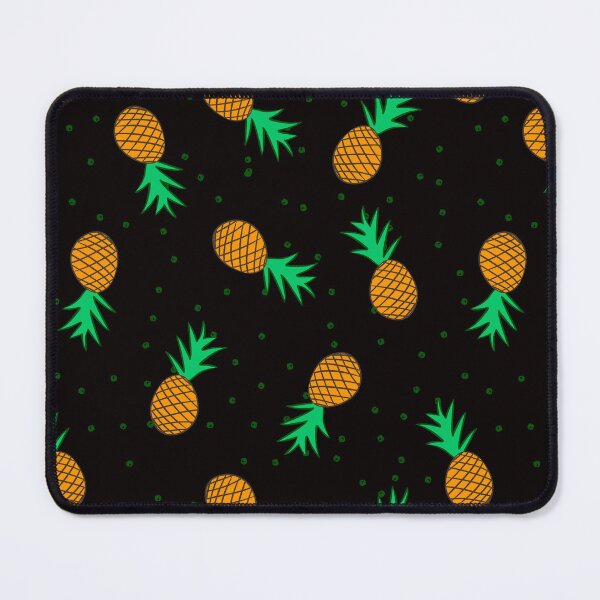 Item preview, print with pineapples and black background with polka dots designed and sold by RODRIGORo.