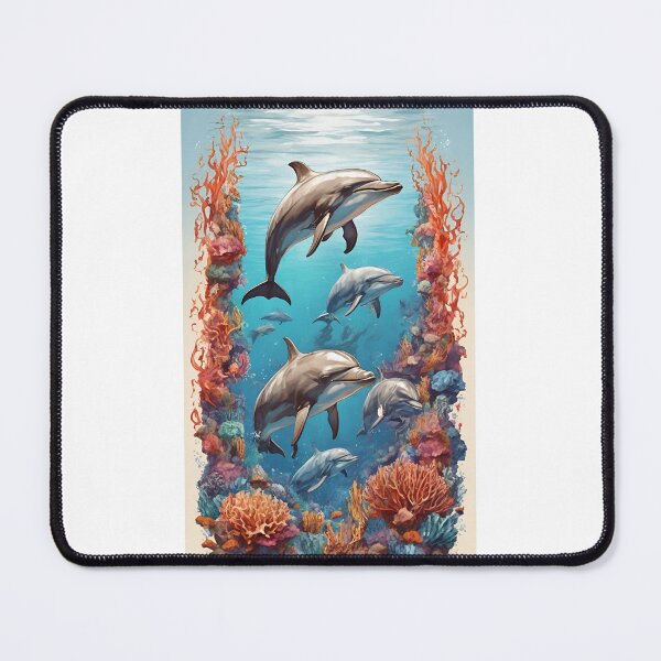 Item preview, "Ocean Harmony T-Shirts – Dive into Stylish Bliss with our Dolphin Family Collection!" designed and sold by abhisc.