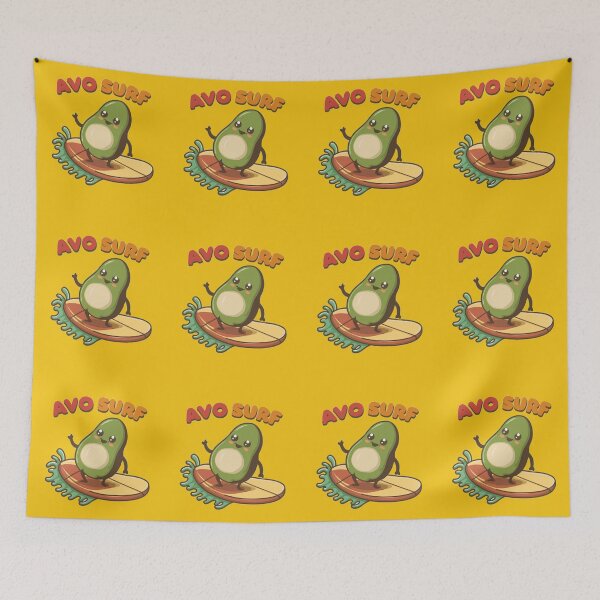 Item preview, Avo surf on green waves Avocado designed and sold by bukajart.