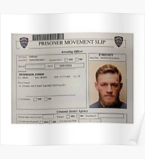 Conor McGregor mugshot Poster